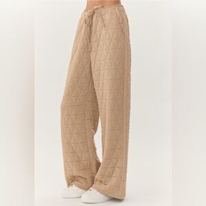 Women's Quilted Tan Pants